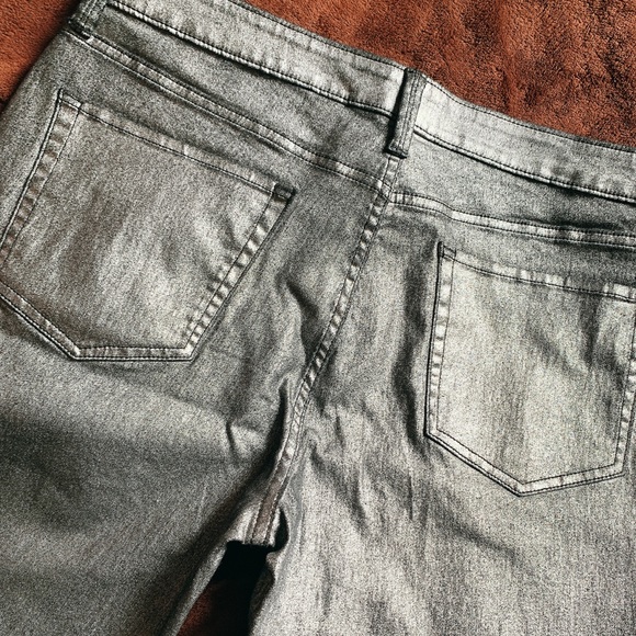 Skinny Mid-rise Silver Metallic Jeans - Picture 3 of 3